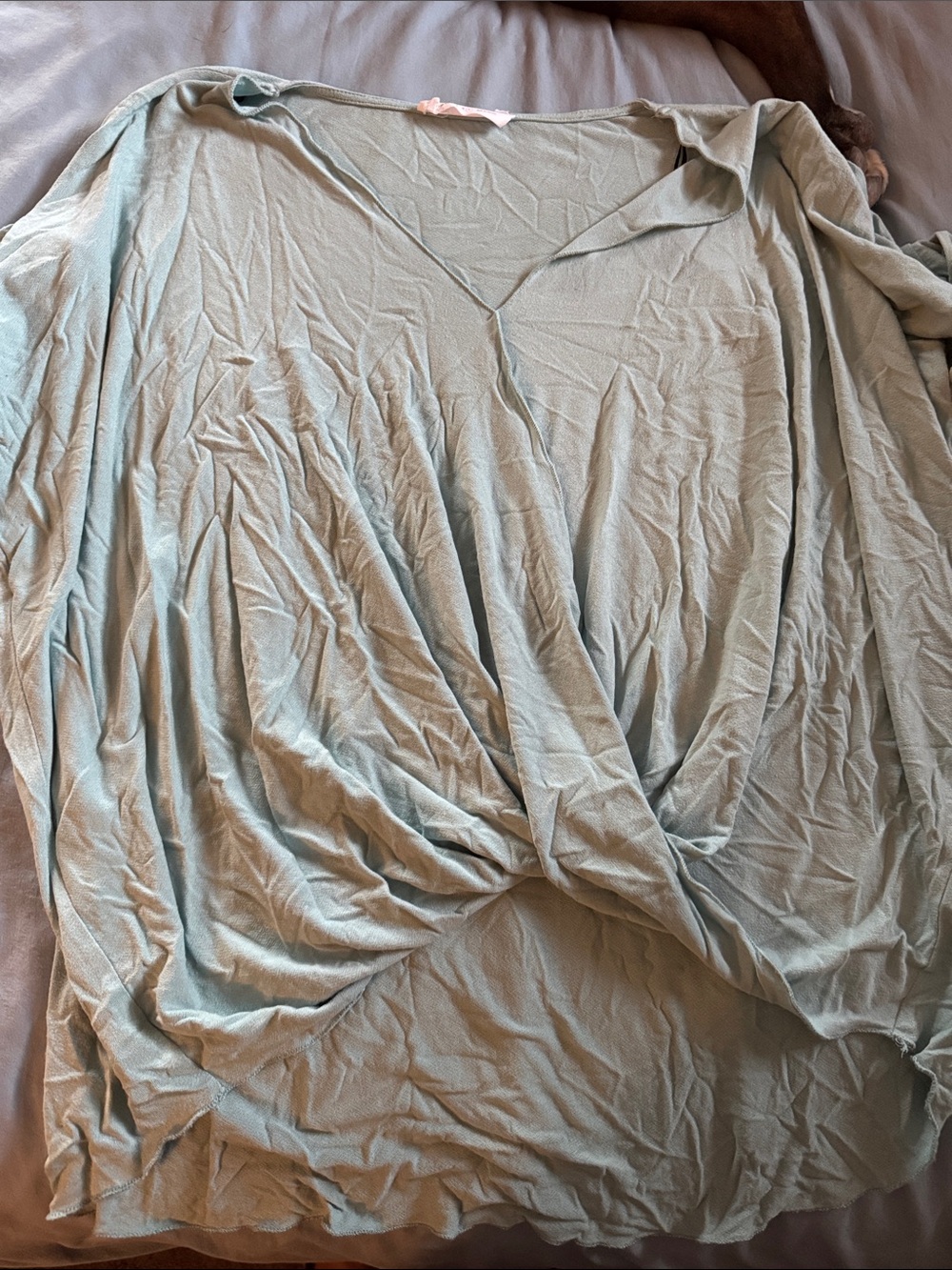 Double Zero Sage Green Lightweight Knit Top
